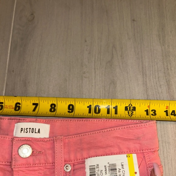 NEW Pistola High Rise Straight Leg Jeans Button Fly Flamingo Size 26 - Picture 9 of 14